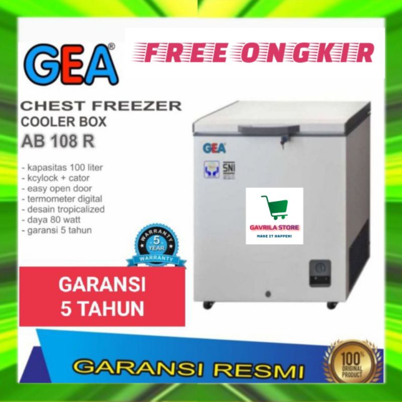 BOX CHEST FREEZER FREZER COOLER BOX GEA AB 108 R Ab108R 100 LITER