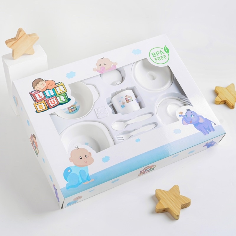 Lilbul Feeding Set Large / Feeding Set Baby Lilbul / Set Alat Makan Bayi Large Lilbul