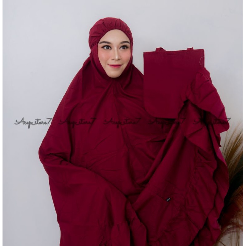 MUKENA KHADIJAH KRIWIL TERLARIS / MUKENA MURAH / MUKENA POLOS JUMBO