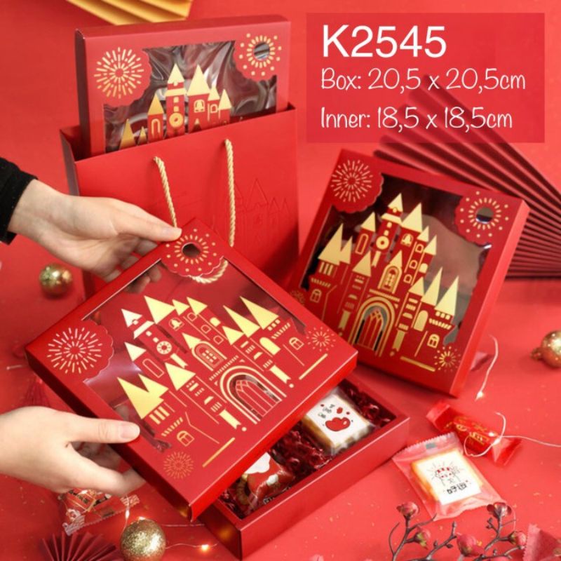 

Kotak kue Natal dus Premium Christmas cake Box 18.5x18.5
