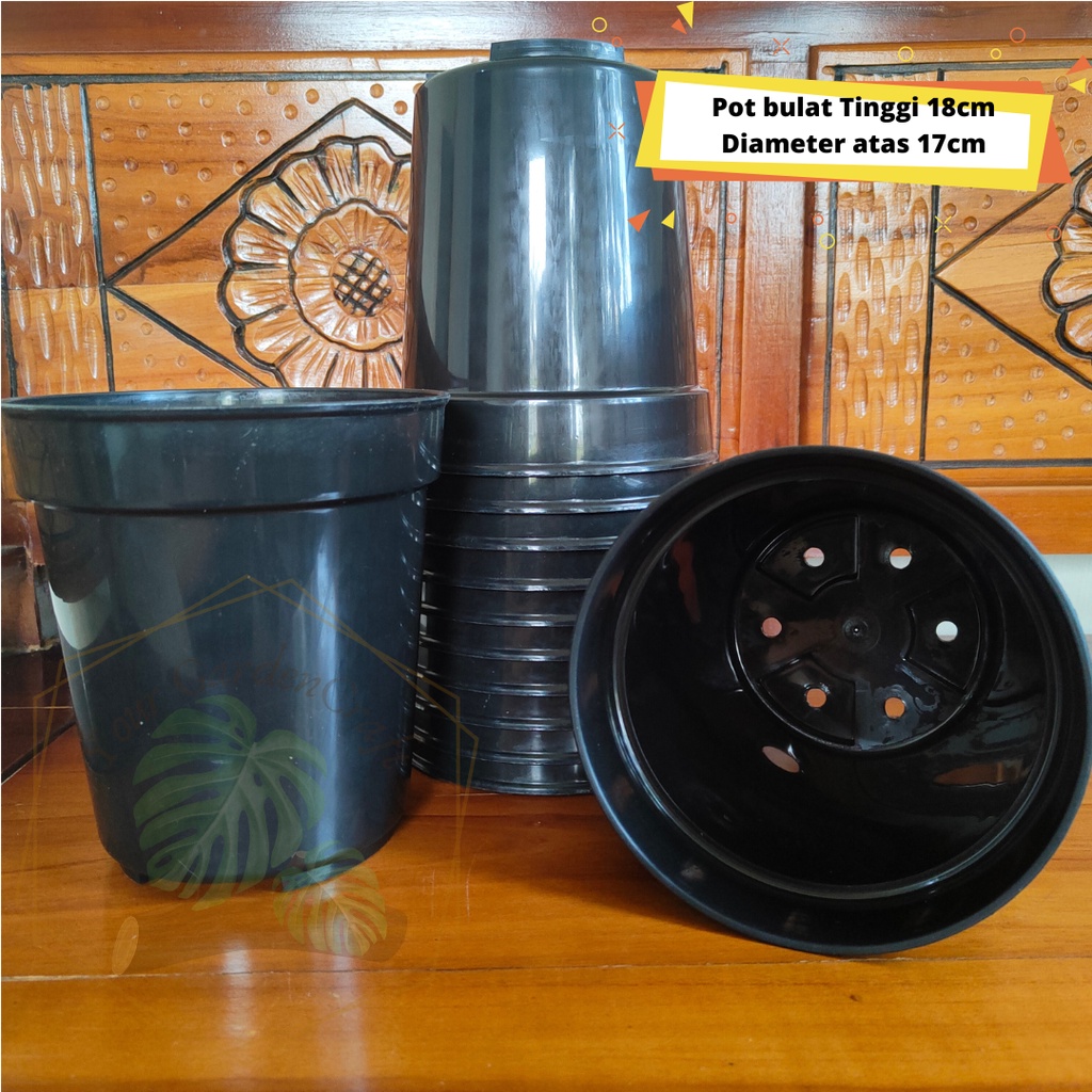 [JM_Garden] Pot Plastik GBL SV18 Tinggi Hitam