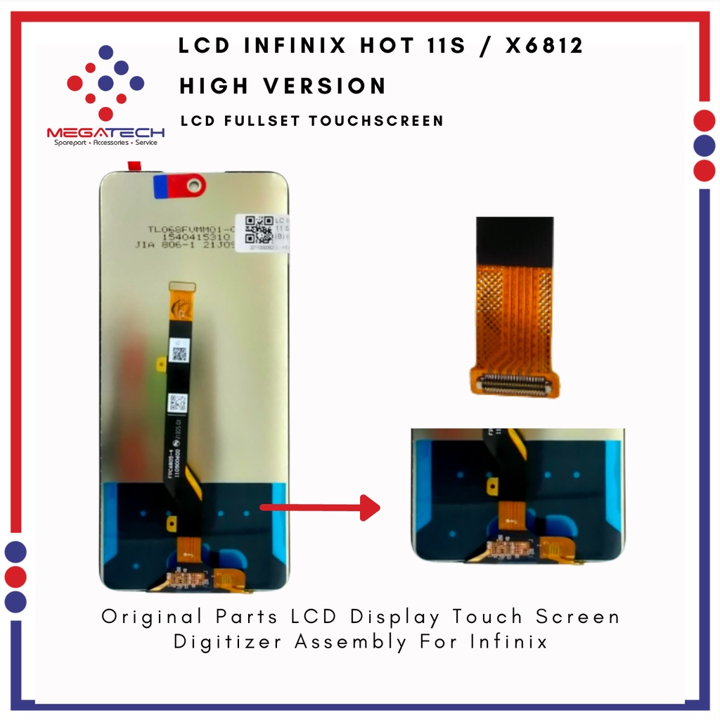 LCD Infinix Hot 11S / X6812 Fullset Touchscreen