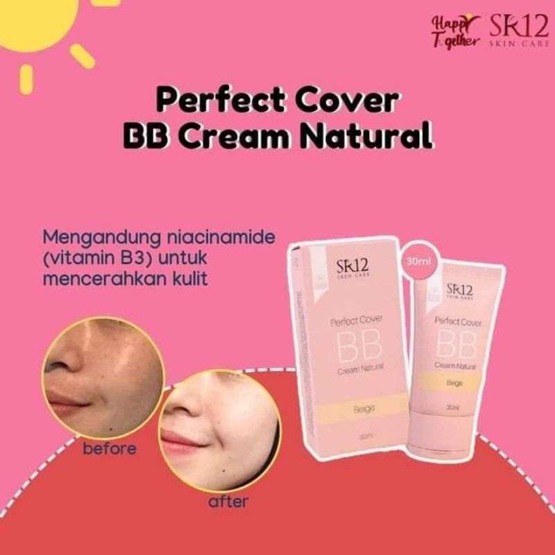 TERLARIS !! PERFECT COVER BB CREAM NATURAL BEIGE SR12 HALAL BPOM // SPF 20