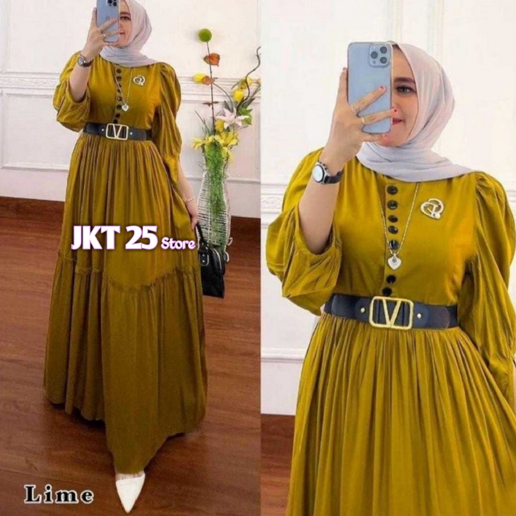 Baju Gamis Muslim Terbaru 2021 2022 Model Baju Pesta Wanita kekinian kondangan Kekinian gaun remaja