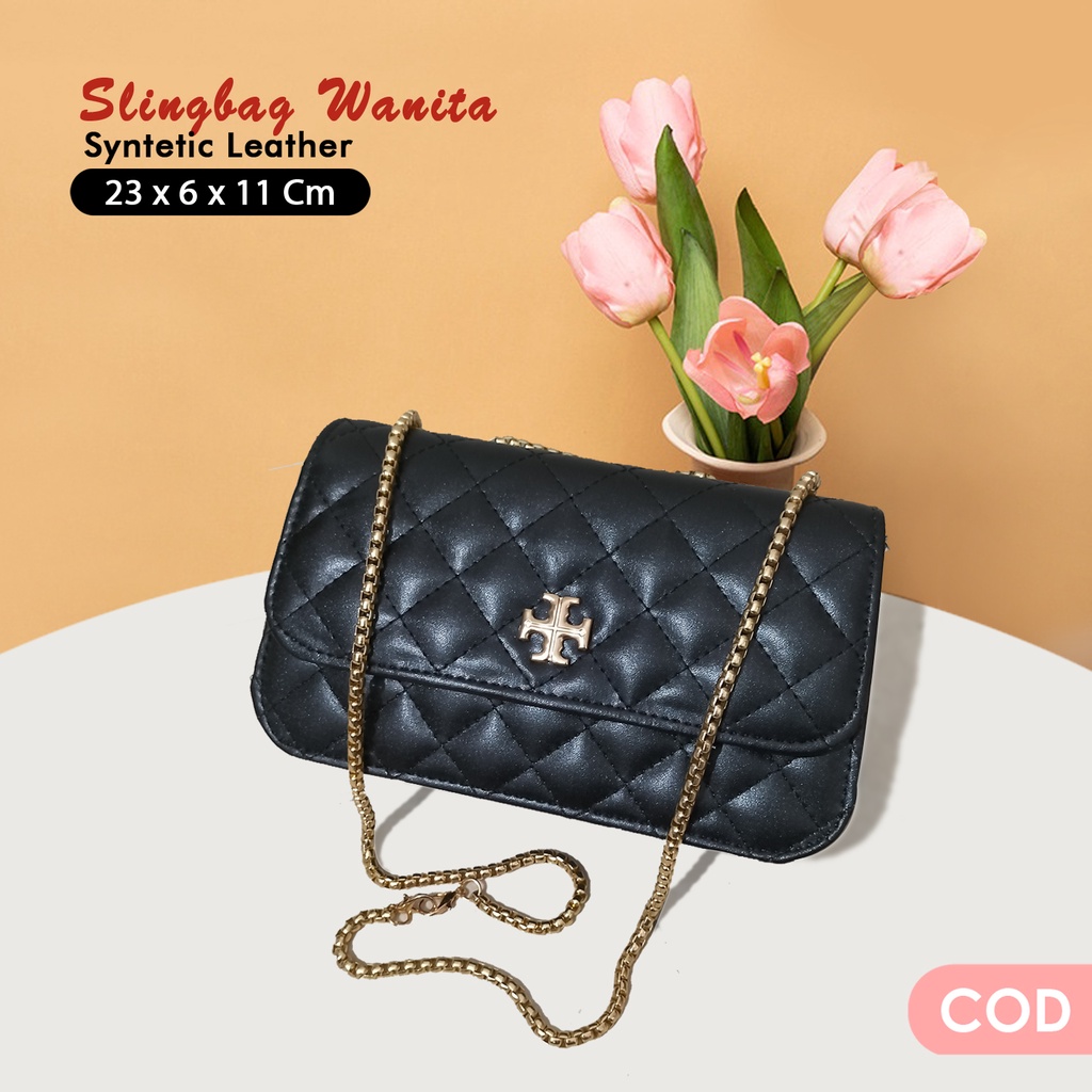 Tas selempang wanita kulit sintetis shoulder bag ala korea tas pesta remaja dewasa trendy