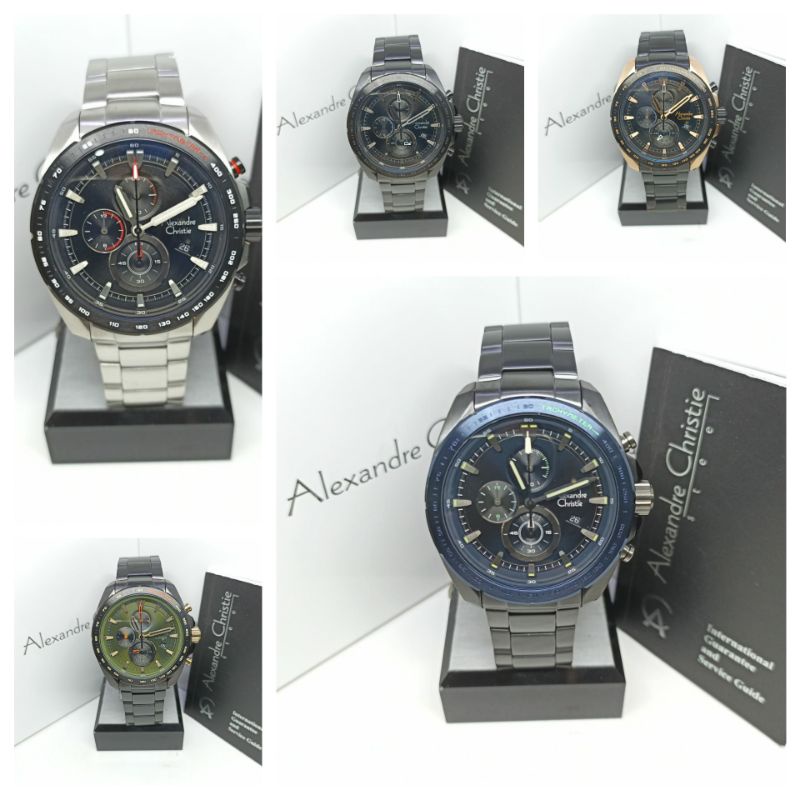 Jam Tangan Pria Alexandre Christie 6652 AC6652 AC 6652 Tali Besi / Stainless steel