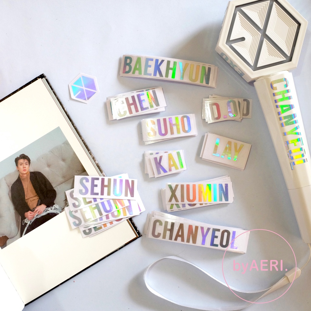 EX O NAME HOLOGRAM CUTTING STICKER