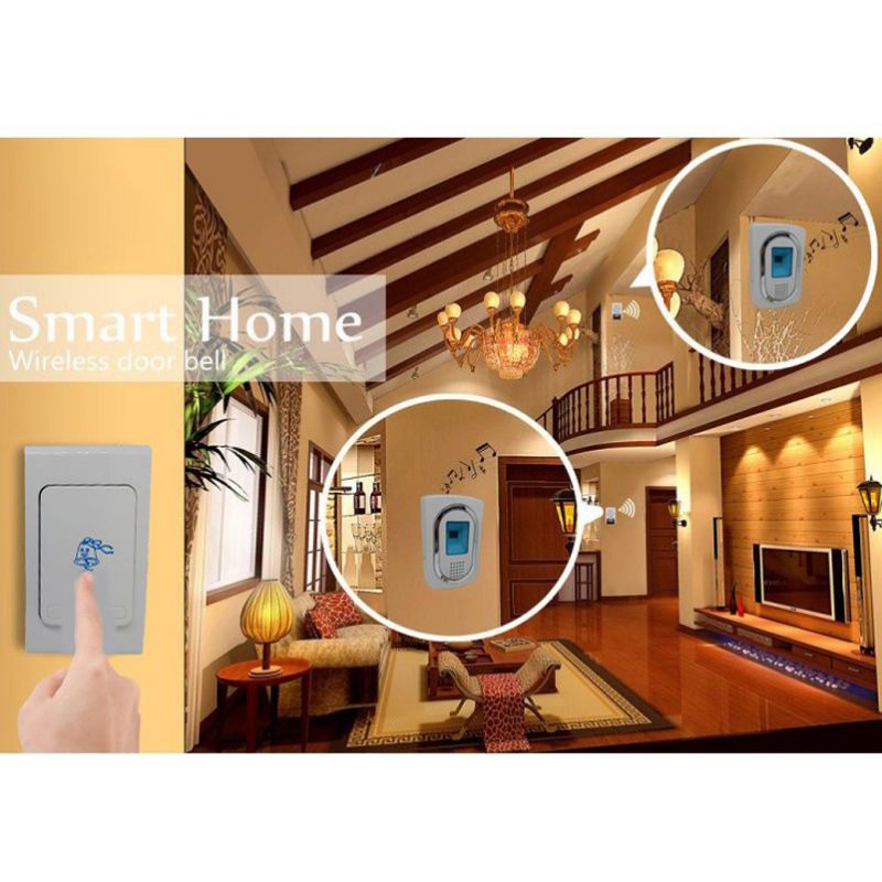 Bell Pintu Rumah Tanpa Kabel / Bel Musik Wireless Door Chime / remot demote Control