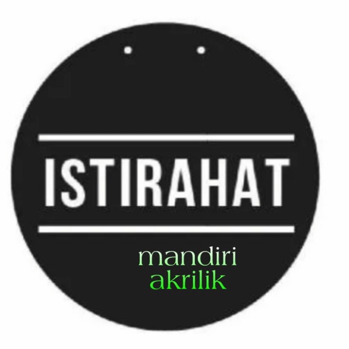 

Papan Akrilik Sing Papan Istirahat