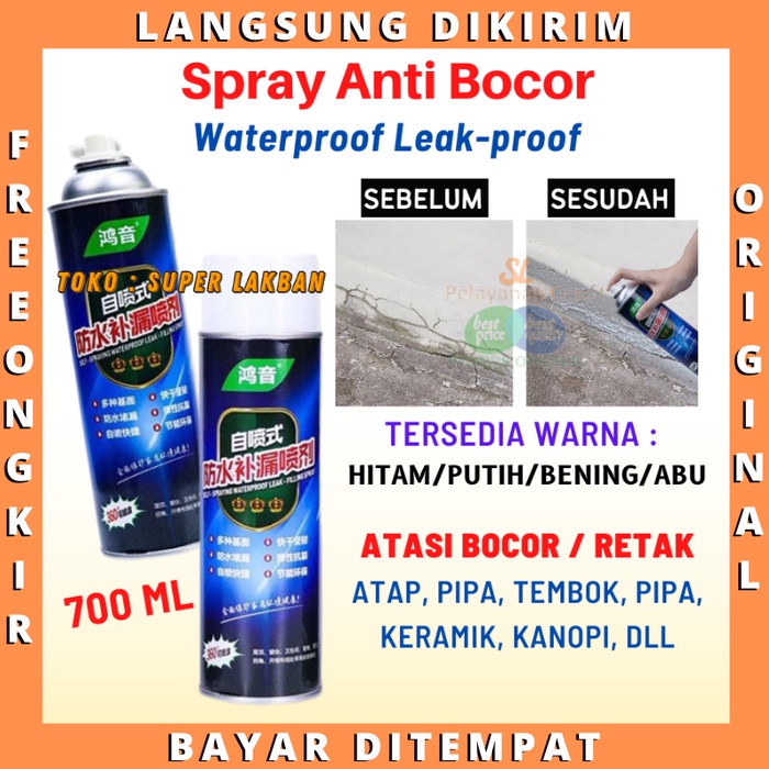 Lem Spray Anti Bocor Waterproof 700Ml Semprot Dinding Pipa Bocor Serbaguna