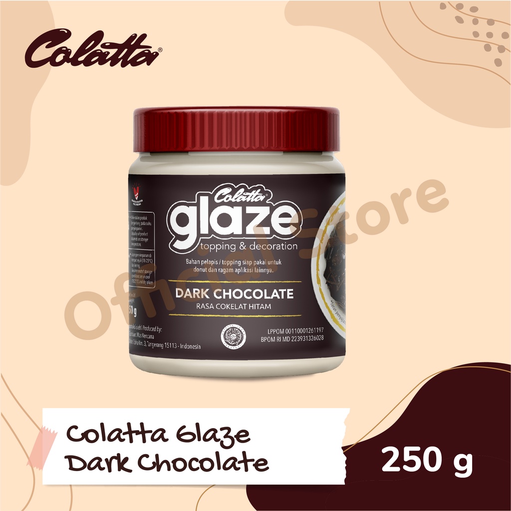 

COLATTA GLAZE DARK CHOCOLATE 250gr