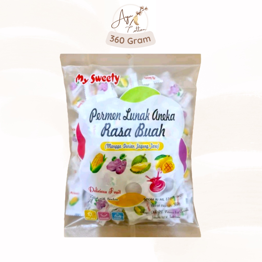 

My Sweety Permen Lunak Aneka Rasa Buah isi 100pcs - 360 Gram