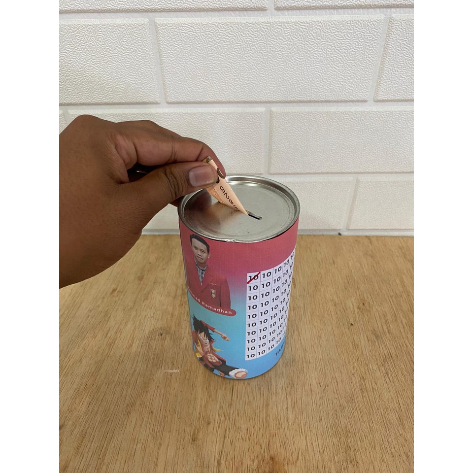 Celengan Target Custome | Celengan Target 2 JT| Celengan Murah Bebas Desain/Kecil S