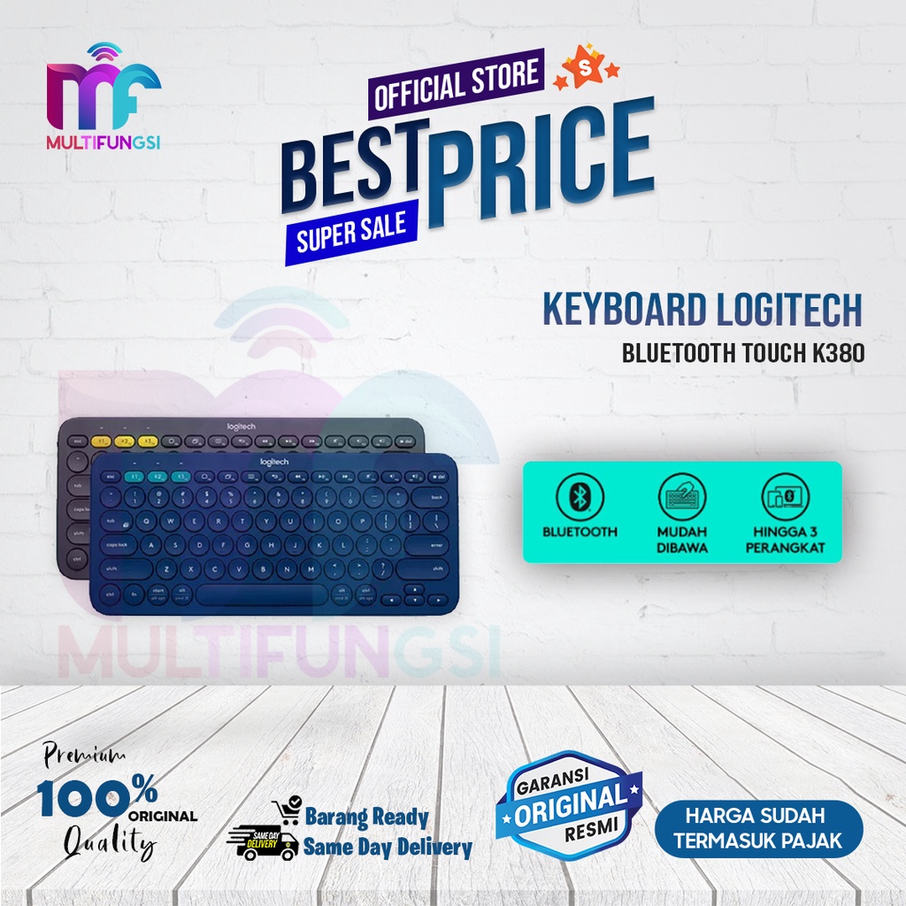 Keyboard LOGITECH Bluetooth Touch K380 - Garansi Resmi K-380