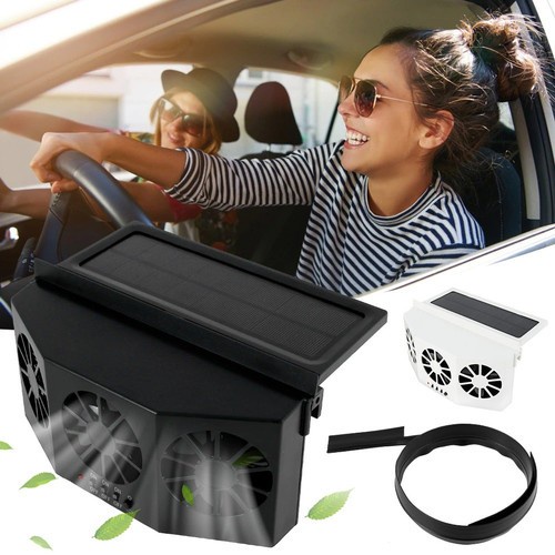 Vacum Car Cooler Solar Exhaust Fan Kipas Angin Hexos Hisap Hawa Panas Mobil