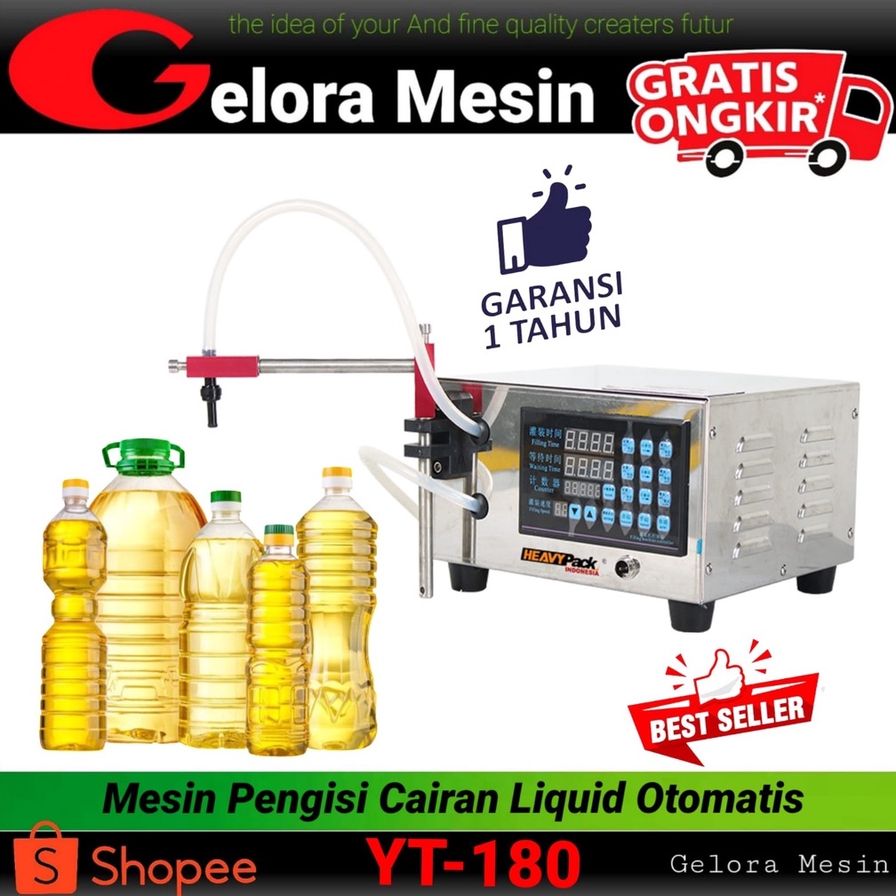 Mesin Pengisi Produk Cair Liquid Semi-Auto YT-180 HEAVYPACK