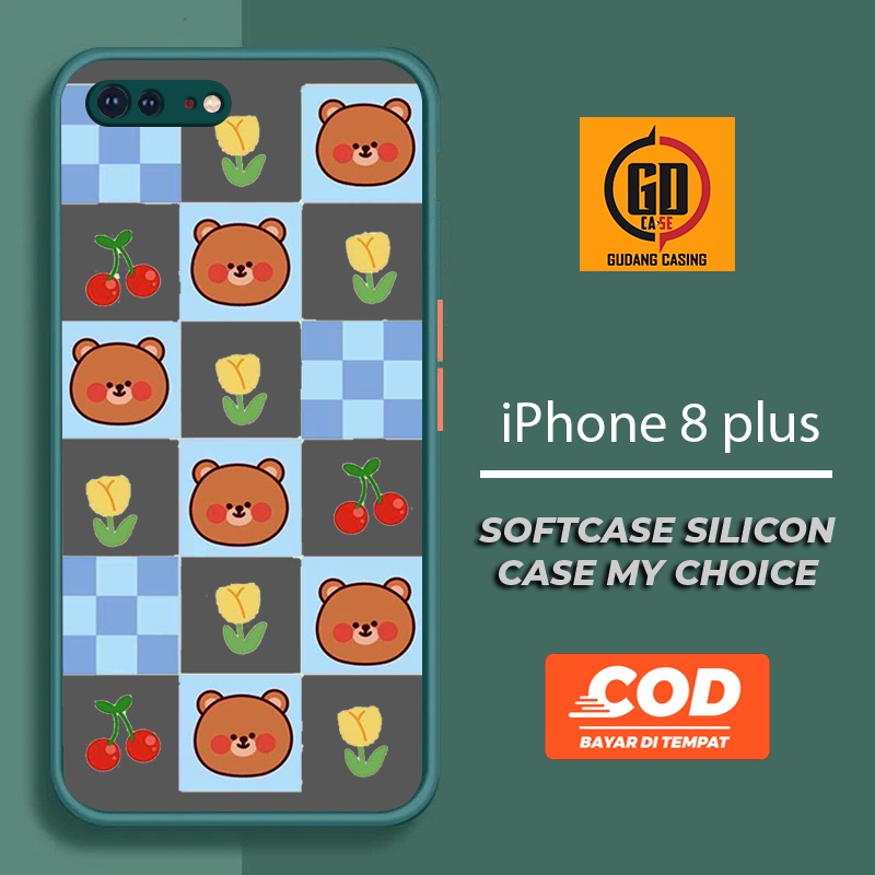 Case IPHONE 8 plus Case Hp IPHONE 8 plus  Case Mychoice Gudang Casing [CATUR BEAR] Casing Hp Aesthet