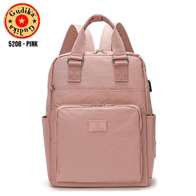 Tas Ransel Laptop USB gudika 5208 Nylon Waterproof muat laptop 15 inci