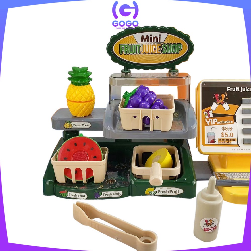 GOGO-M223 M225 Mainan Mesin Kasir Anak Counter Play house / Mainan Ice Cream Fast Food Dessert Junkfood Pretend Play