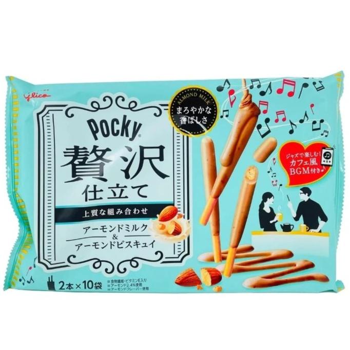 

glico pocky zeitaku shitate almond biscuit biskuit coklat 146g