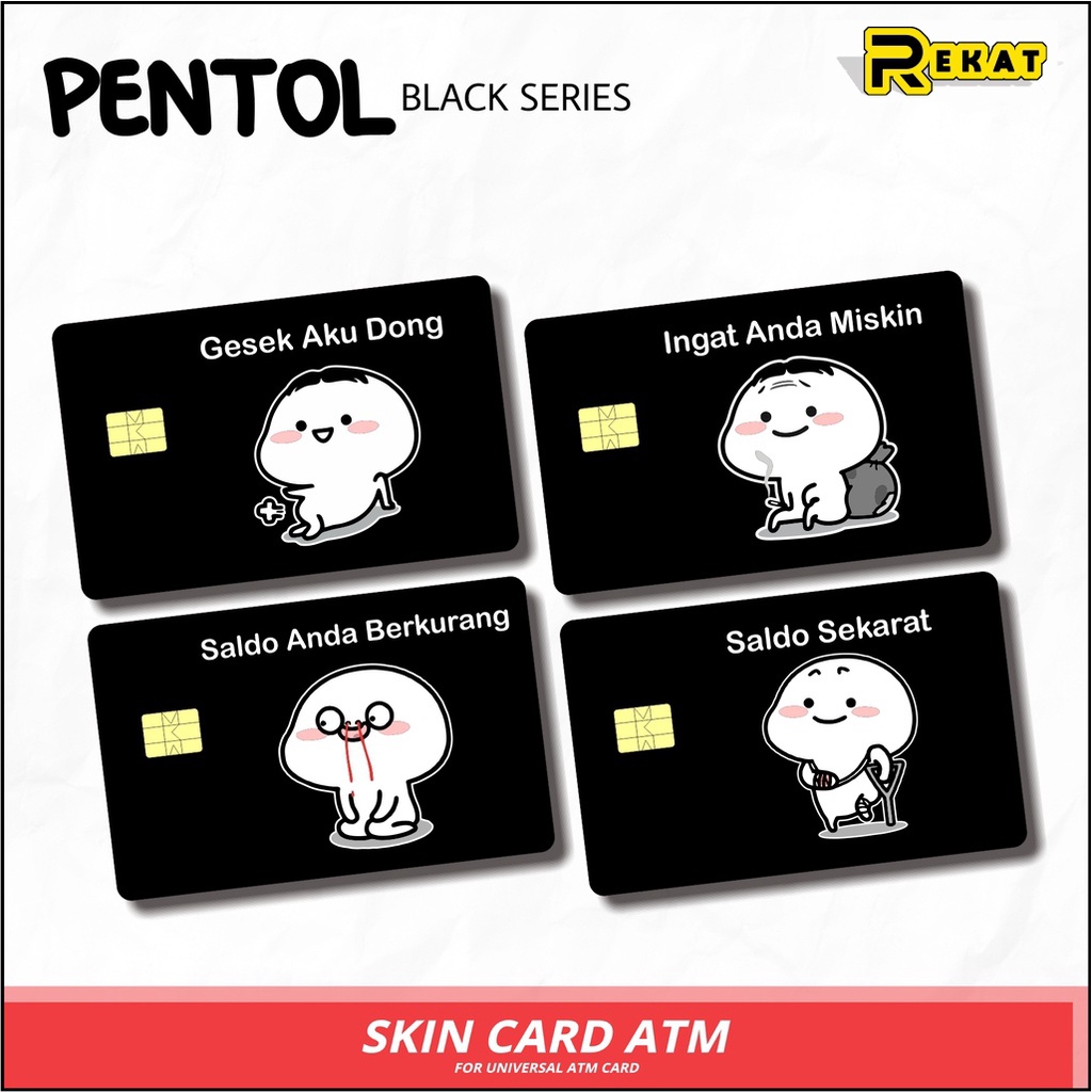 

STICKER SKIN CARD STIKER KARTU ATM SI PENTOL SUDAH DI LAPISI ANTI GORES
