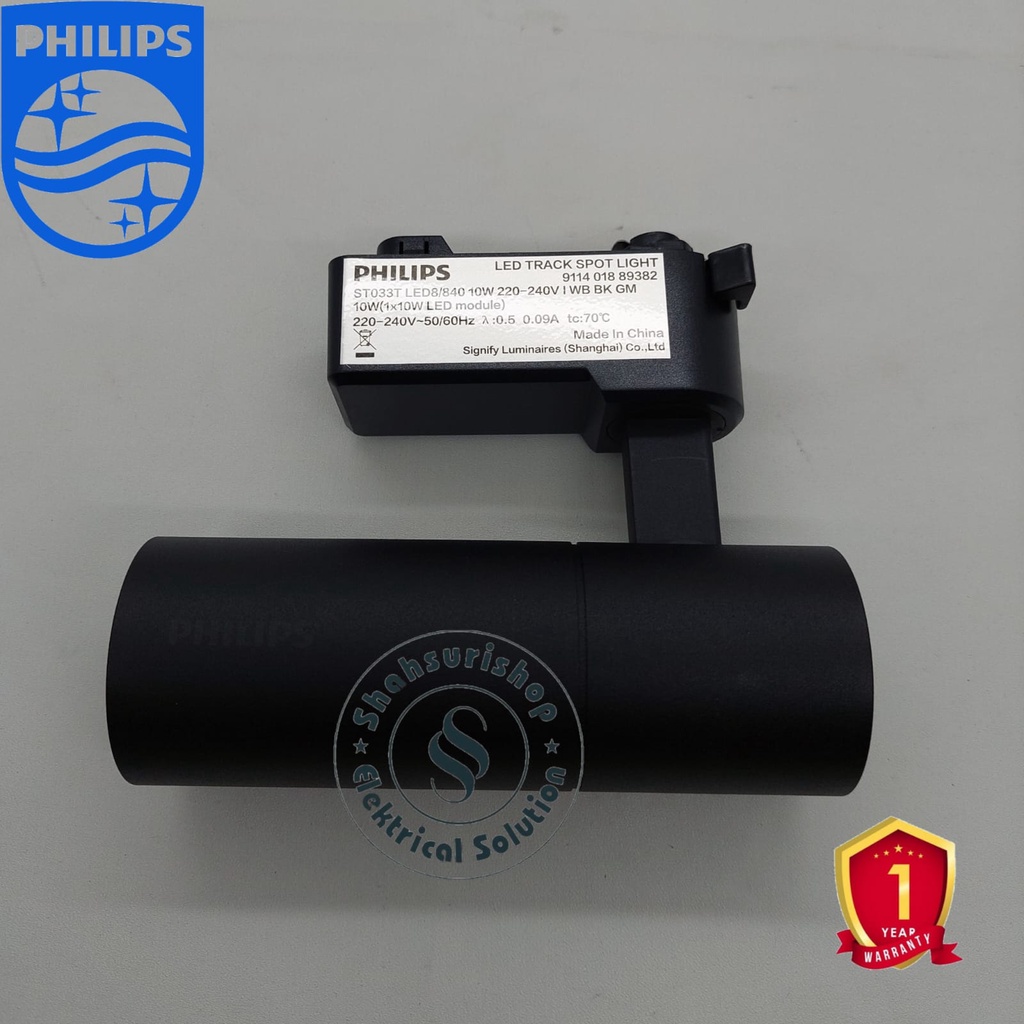 PHILIPS LED PROJECTOR RELL / LAMPU TRACK 10 WATT ST033T PUTIH HITAM