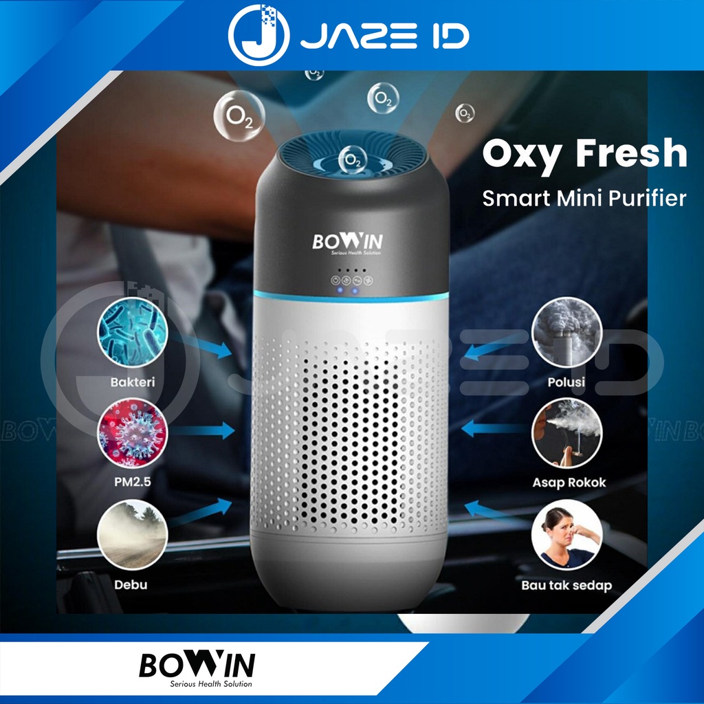 Bowin Portable Car Air Purifier Oxy Fresh Smart Mini HEPA Mobil Rumah