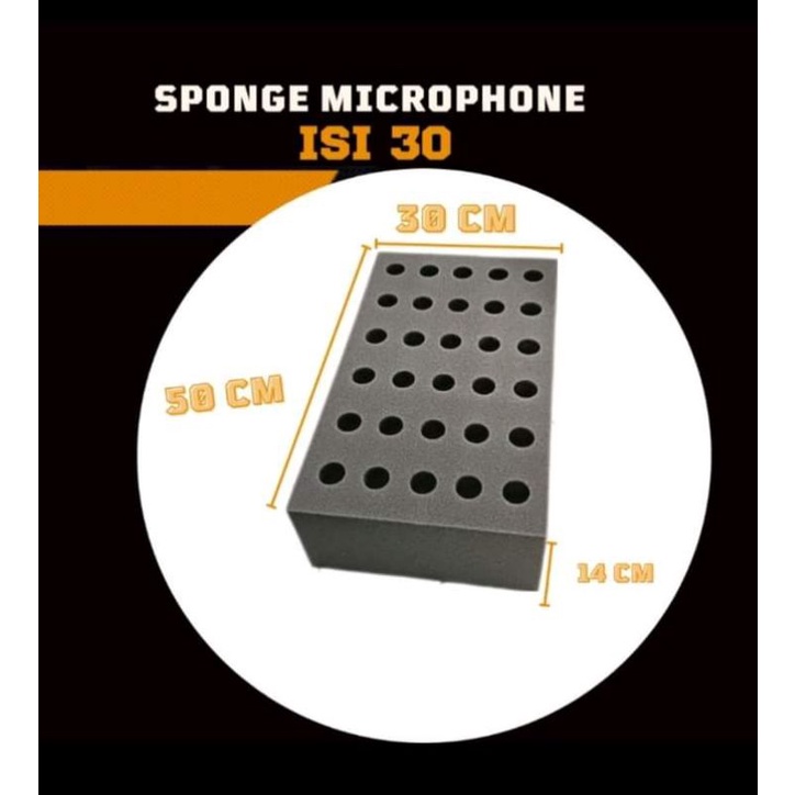 Sponge Microphone Spon Microphone Isi 30 Busa Mic Bahan Hardcase Microphone