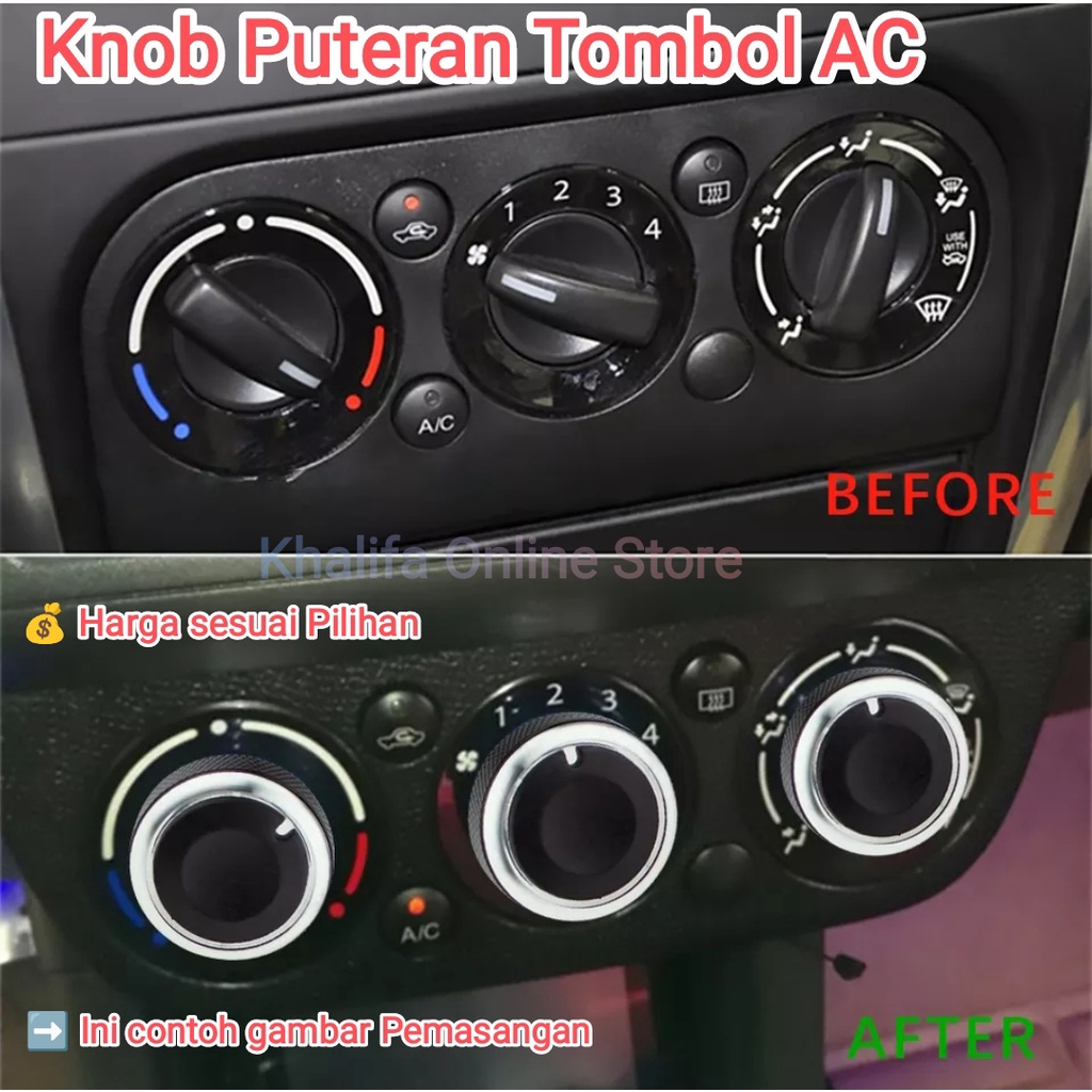 Knob Knop Kenop Kenob Puteran Tombol AC Mobil Honda Jazz Lama GD3 atau City GD8 GD9