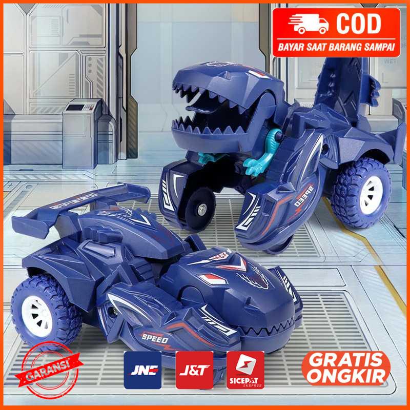 Mainan Mobil Berubah Bentuk Transforming Dinosaur Car DC712