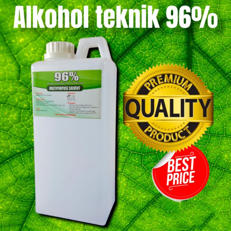 ALKOHOL 96% MURNI 1LITER / ALKOHOL 96 PERSEN / ALCOHOL 96% / DISINFEKTAN
