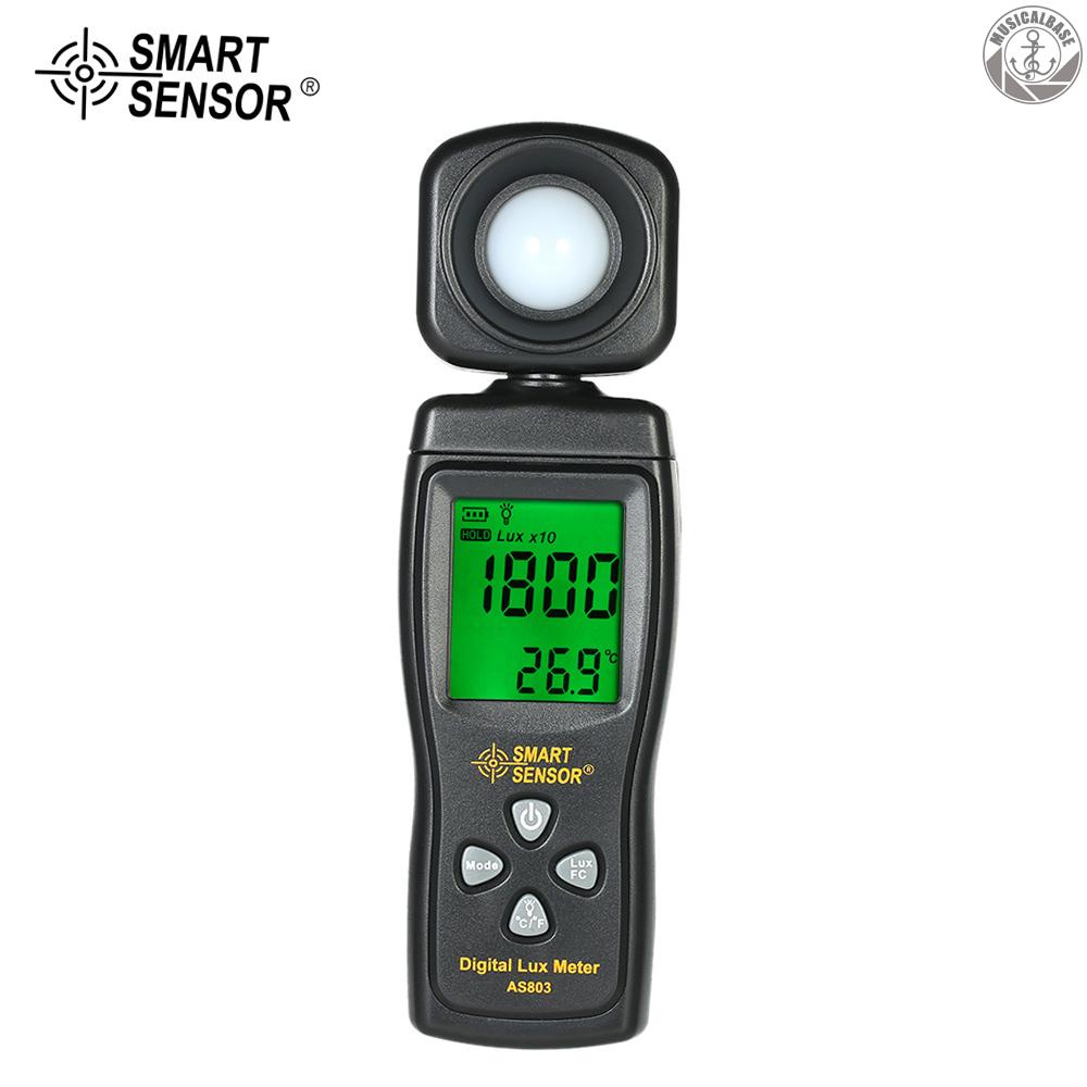 SMART SENSOR Mini Digital Lux Meter LCD Display Handheld Illuminometer Luminometer Photometer Luxmeter Light Meter 0-200000 Lux
