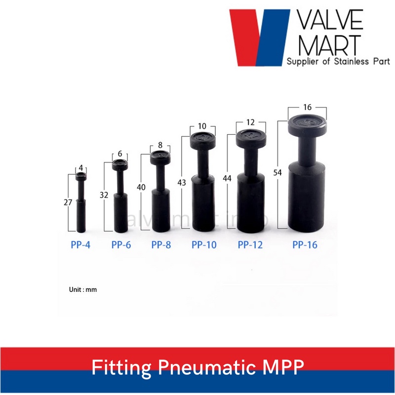 MPP 10 MM FITTING PNEUMATIC END PLUG/ DOP PENUTUP KONEKTOR SLIP LOCK
