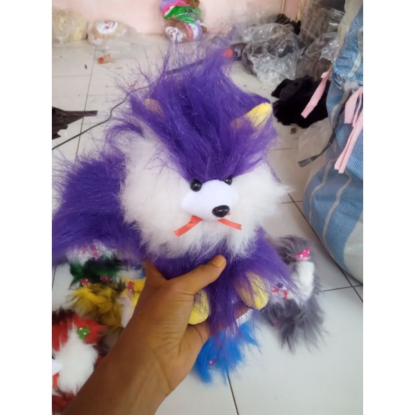 boneka kucing anggora bulu halus korea ukuran s