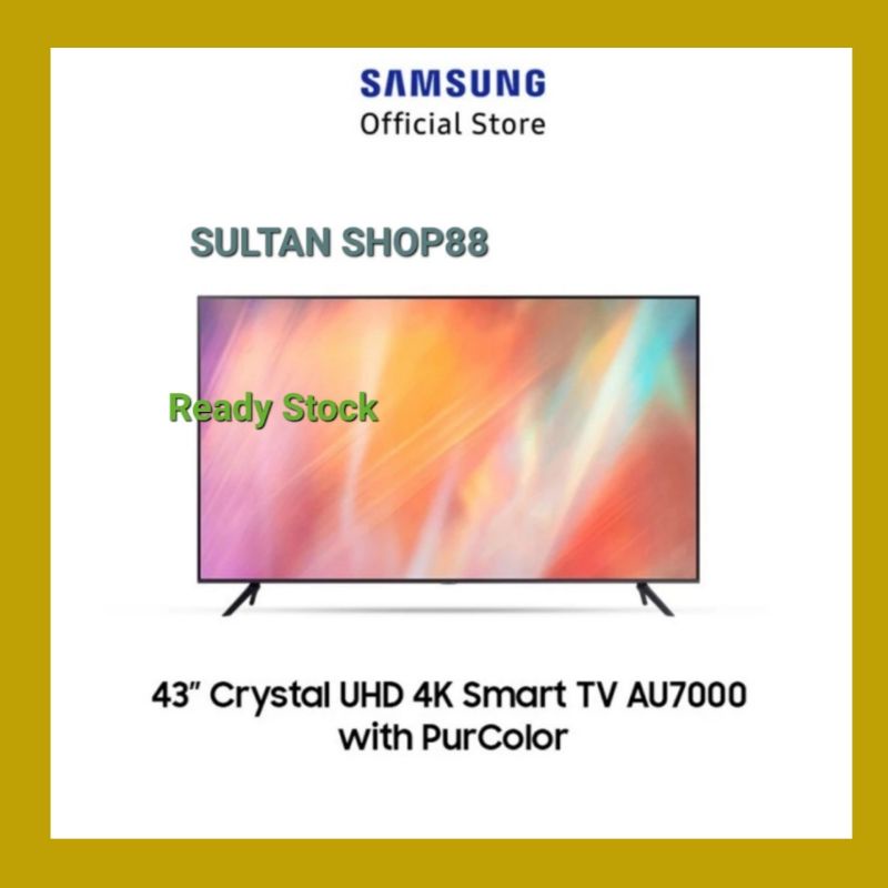 SAMSUNG LED TV CRYSTAL UHD 4K SMART TV UA43AU7000 DIGITAL TV I 43AU7000 SAMSUNG 4K UHD SMART TV