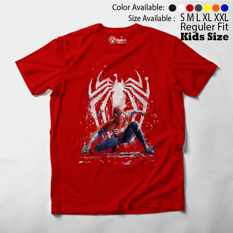 Baju Kaos Atasan Anak Laki - Laki Motif Spiderman V2