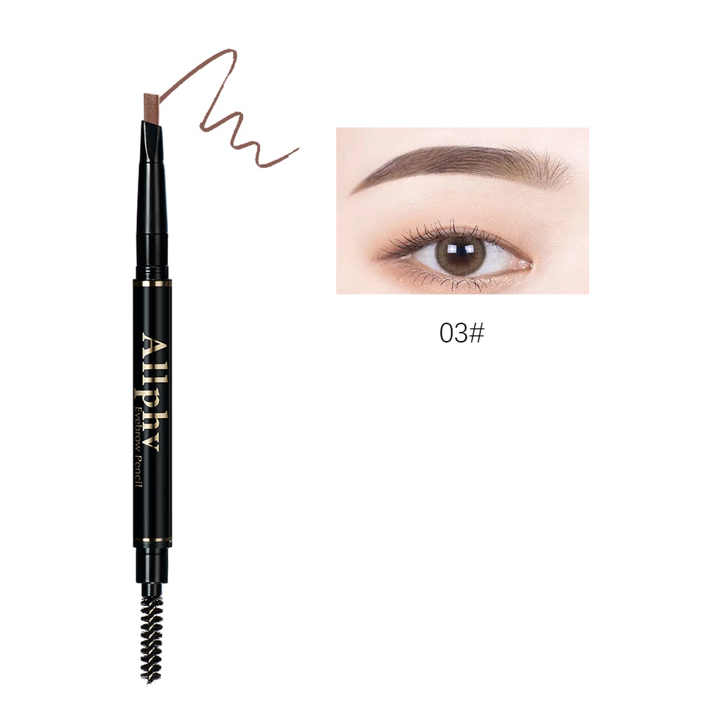 [Siap Dikirim] Ibcccndc Eyebrow Powder Cetakan Alis Instan Eyebrow Stamp Alis Stempel Alis Waterproof dengan 10 Model Cetakan Alis-Pencil 3# Coklat