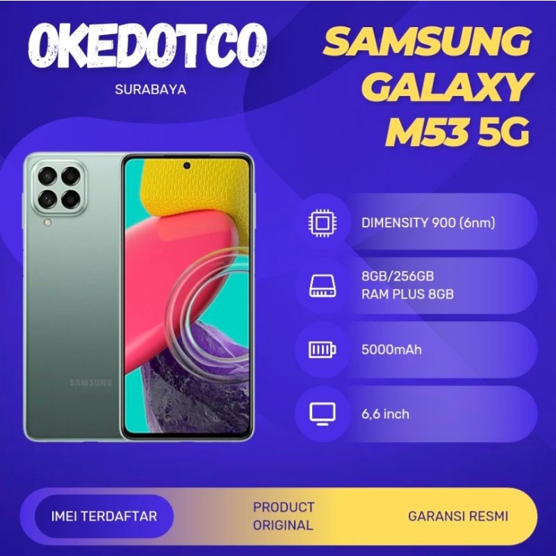 Samsung Galaxy M53 5G 8/256GB Garansi Resmi