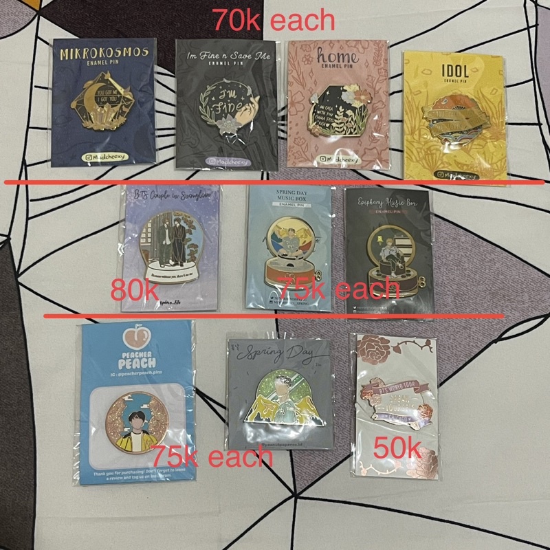 ENAMEL PIN BTS BANGTAN JIN JUNGKOOK V SPEAK YOURSELF