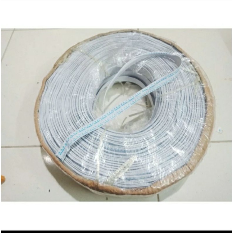 Kabel 12jalur kabel AWG24 Serabut tembaga putih jual per/300meter