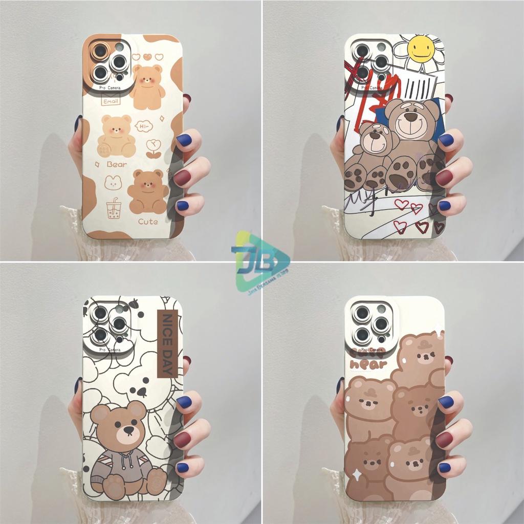 CUSTOM CASE SOFTCASE SILIKON PROCAMERA CUTE BEAR CUSTOM OPPO REALME VIVO XIAOMI SAMSUNG INFINIX IPHONE FOR ALL TYPE JB6188