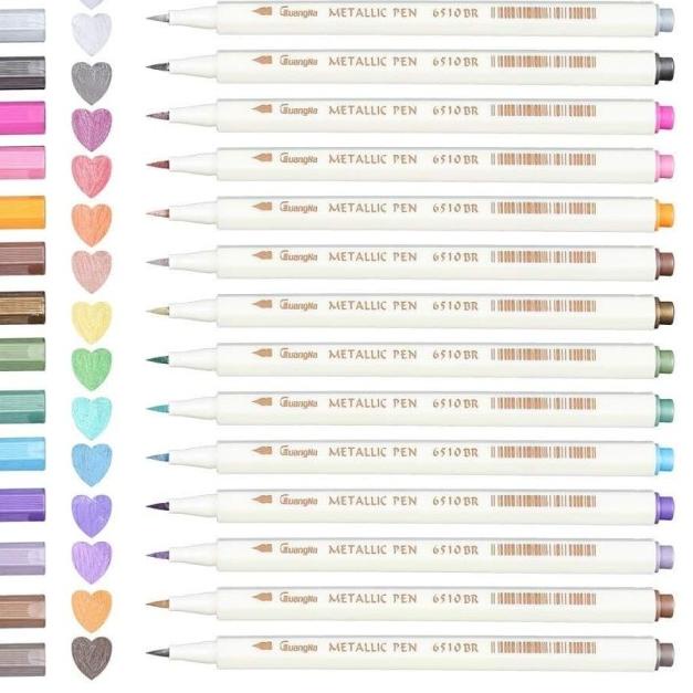 

GuangNa Metallic Brush Pen Set 15 (6510-15BR)