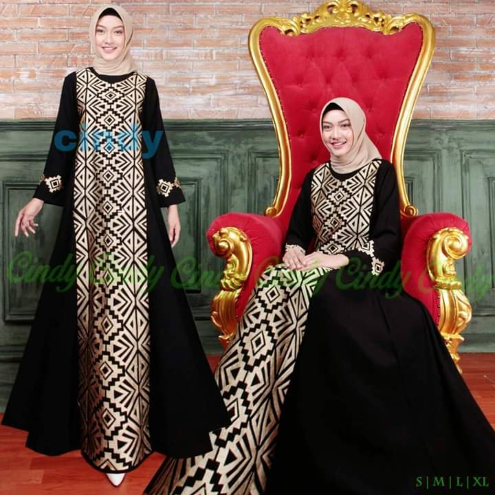 murah gamis bordir turkey-jubah bordir turkey- busana muslim - abaya bordir remaja terbaru-abaya bordir arab kekinian-abaya bordir turki terbaru-motif BORDIR BATIK-DRESS HITAM