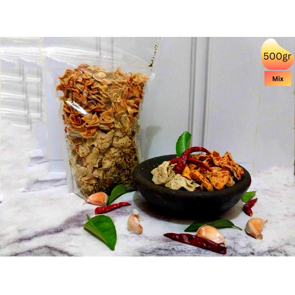 

Basreng Mix Daun Jeruk (Pedas & Ori) by Keamil (500 gr)