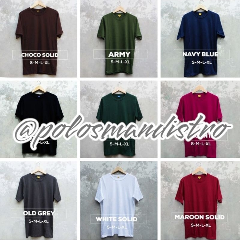 Kaos Polos Pendek Distro Bahan 100% Cotton Combed 30s Original Unisex Pria Wanita
