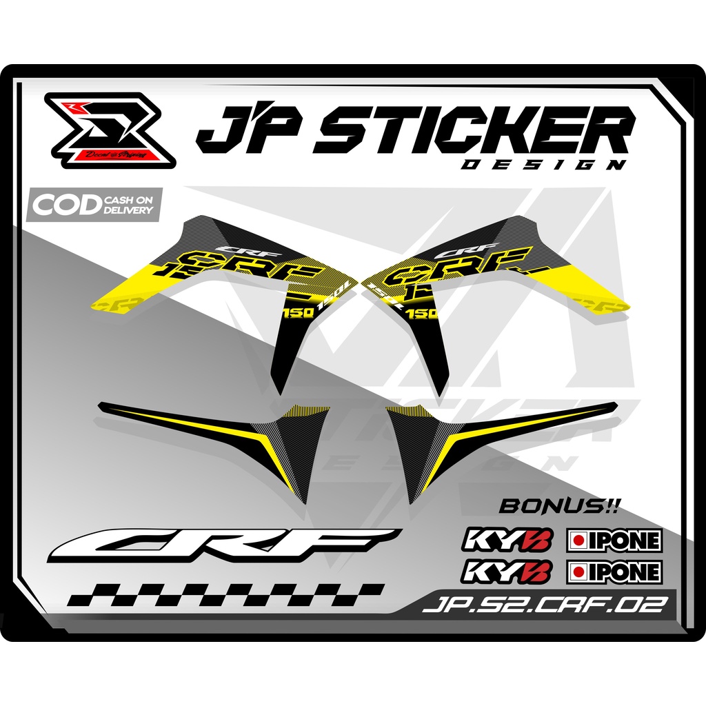 Sticker Striping Crf 150L ORI - Stiker Variasi CRF 150L 2022 Setiker CRF 150L Simpel (JP.S2) 02