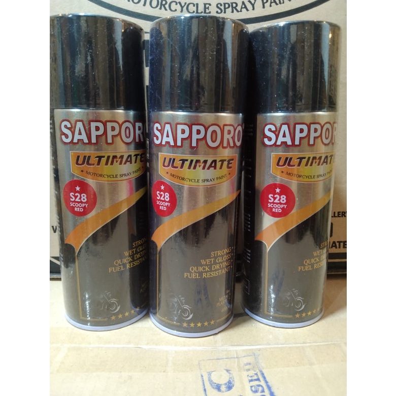 cat spray pilok pilox cat semprot sapporo ultimate S28 scoopy red merah scoppy scopy saporo 400ml