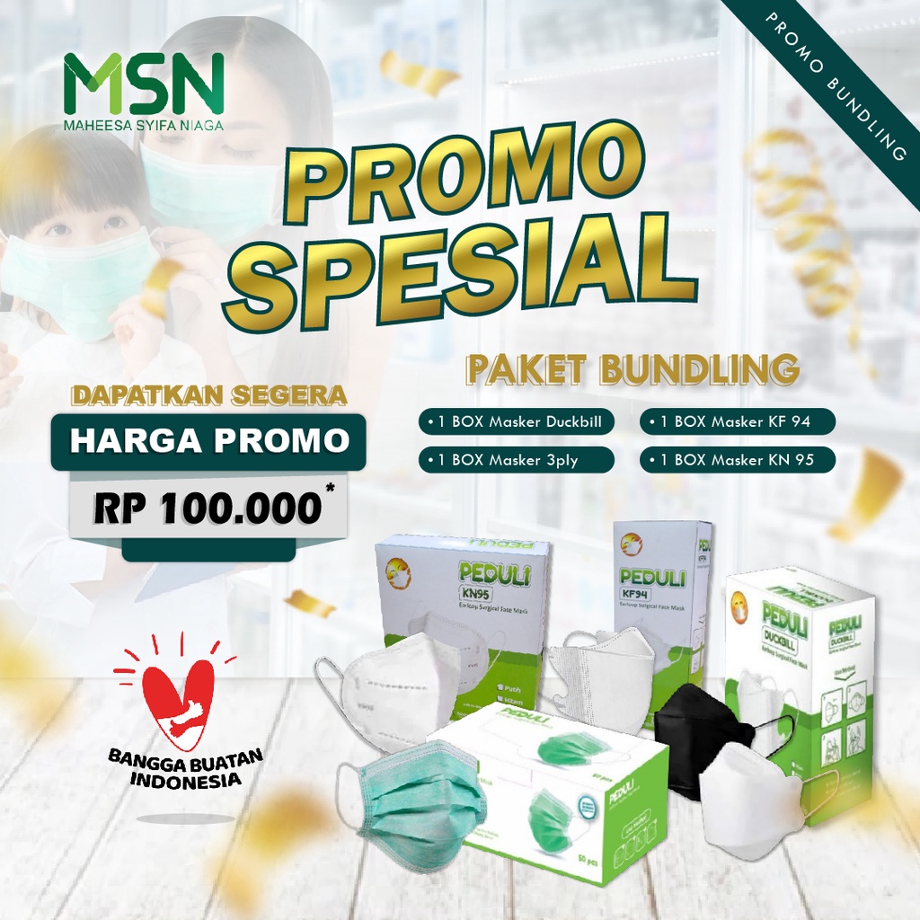Masker Promo Peduli Dapat 4 Box Masker hanya 100rb 