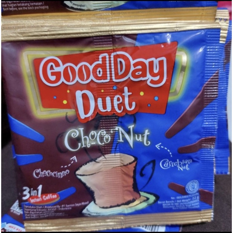 

Good Day Duet Choco Nut renceng renteng isi 10 sachet Goodday Choco'nut