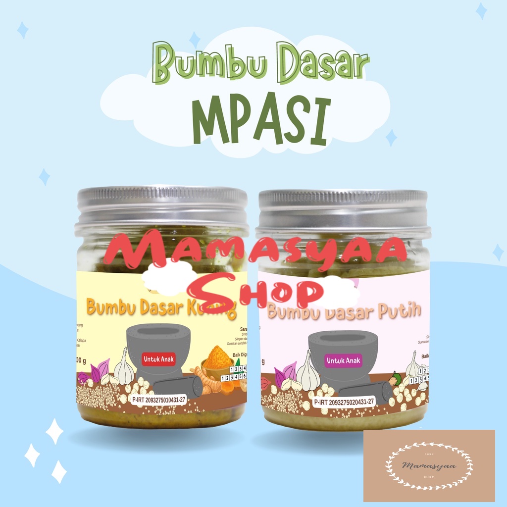 

Bumbu Dasar MPASI / Bumbu Kuning & Putih / Bumbu Dasar Halus Praktis